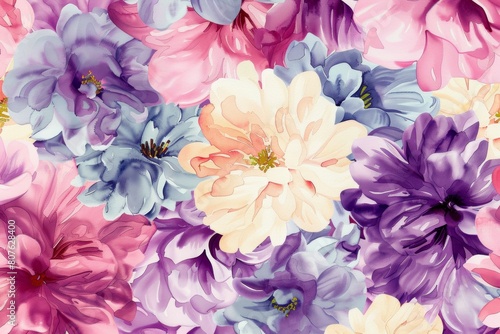 watercolor flowers background