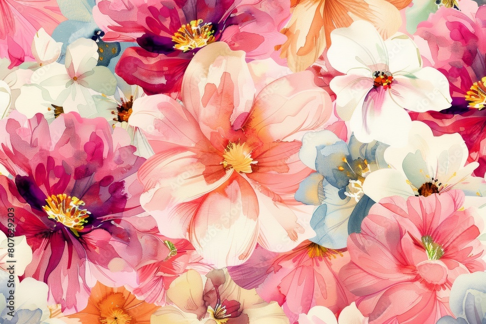 watercolor flowers background watercolor flowers background