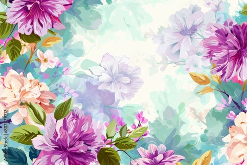 watercolor flowers background