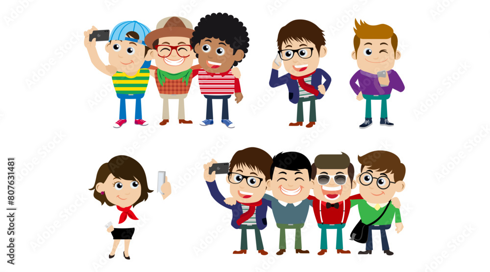 Young people using smart phones Young people using smart phones