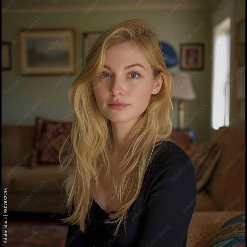 portrait of a person with a long hair portrait of a person with a long hair