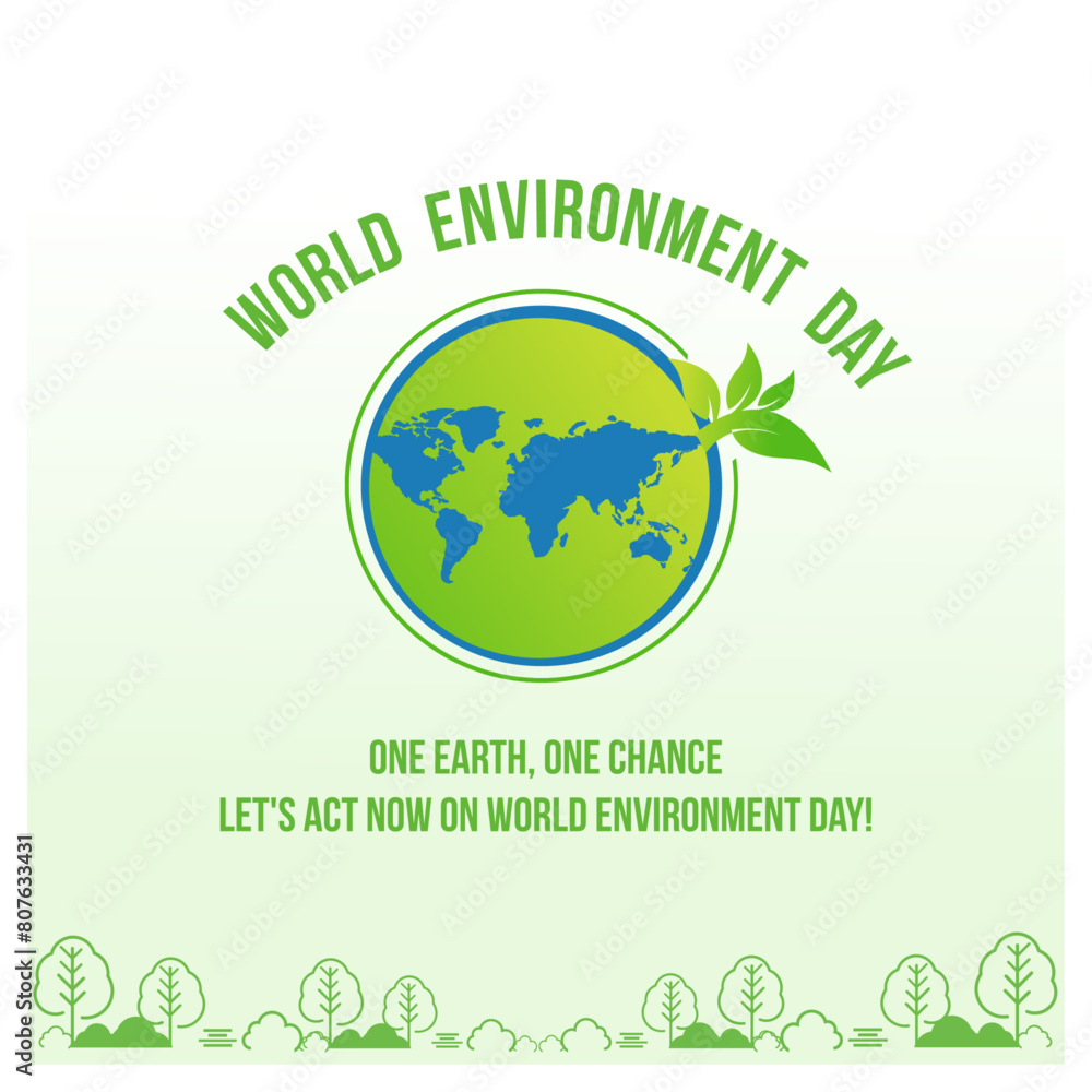 World Environment Day June 5th. Design Template Vector