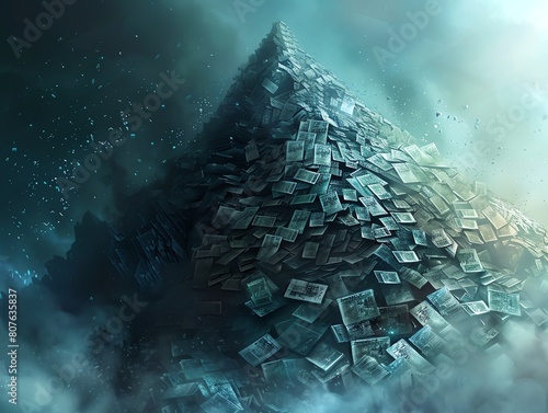 A mountain of paper. The weight of bureaucracy.