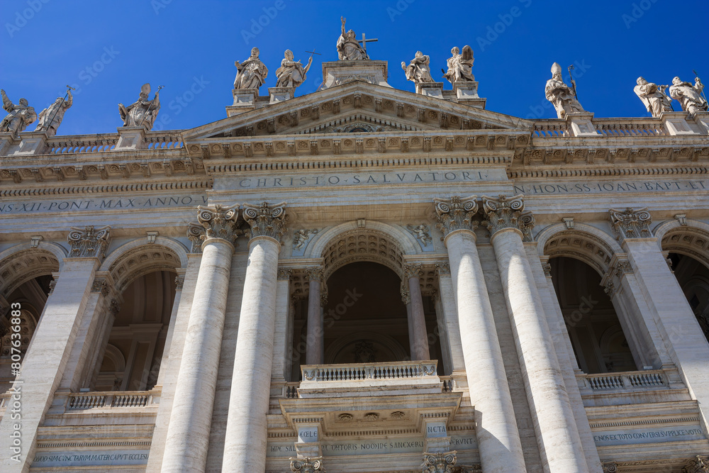 The entrance of a grand renaissance church