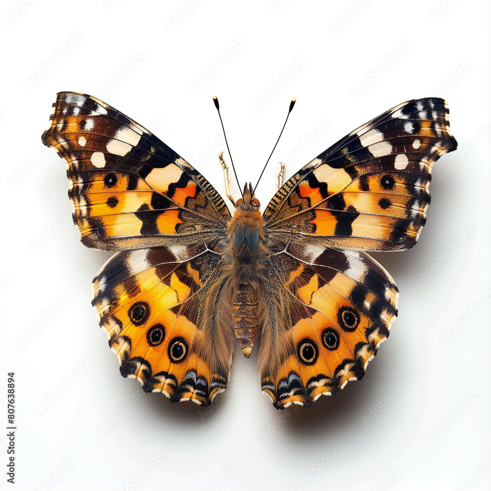Fototapeta premium realistic butterfly on white background