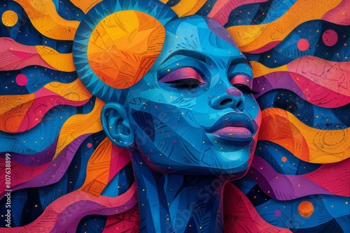 Wallpaper Mural abstract background in colors and patterns for Day of the Sun  Torontodigital.ca