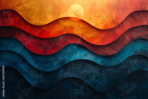 abstract background in colors and patterns for Day of the Sun  photo