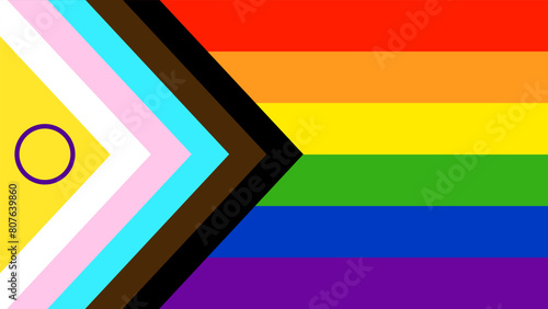 New LGBTQ Pride Flag Vector, in vector format. Rainbow flag, Pride month, LGBT flat style symbols , gender signs, LGBT pride community Symbols, Vector illustration EPS 10