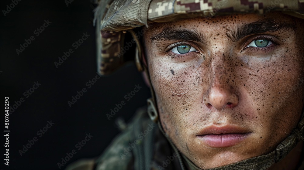 soldier in camouflage uniform stands with a firm salute soldier in camouflage uniform stands with a firm salute