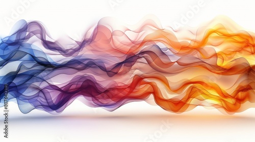 A set of modern abstract flow wavy banners. Horizontal backgrounds of water, stream, and energy stream. Transparent headers with gradients and wave liquids. photo