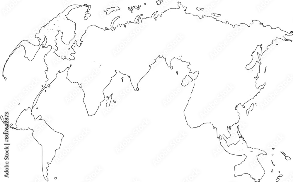 Obraz premium world map outline vector design 4. 