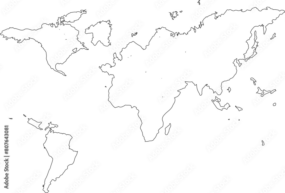 world map outline vector design 11.