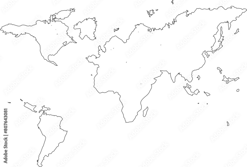 world map outline vector design 11. world map outline vector design 11.