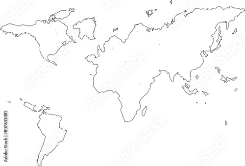 world map outline vector design 11.
