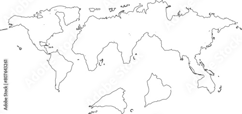 world map outline vector design 3.