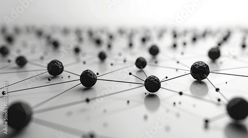 Connection to the Internet. Abstract geometric background with dots and lines connected. Molecular structure and communication. Digital technology background.