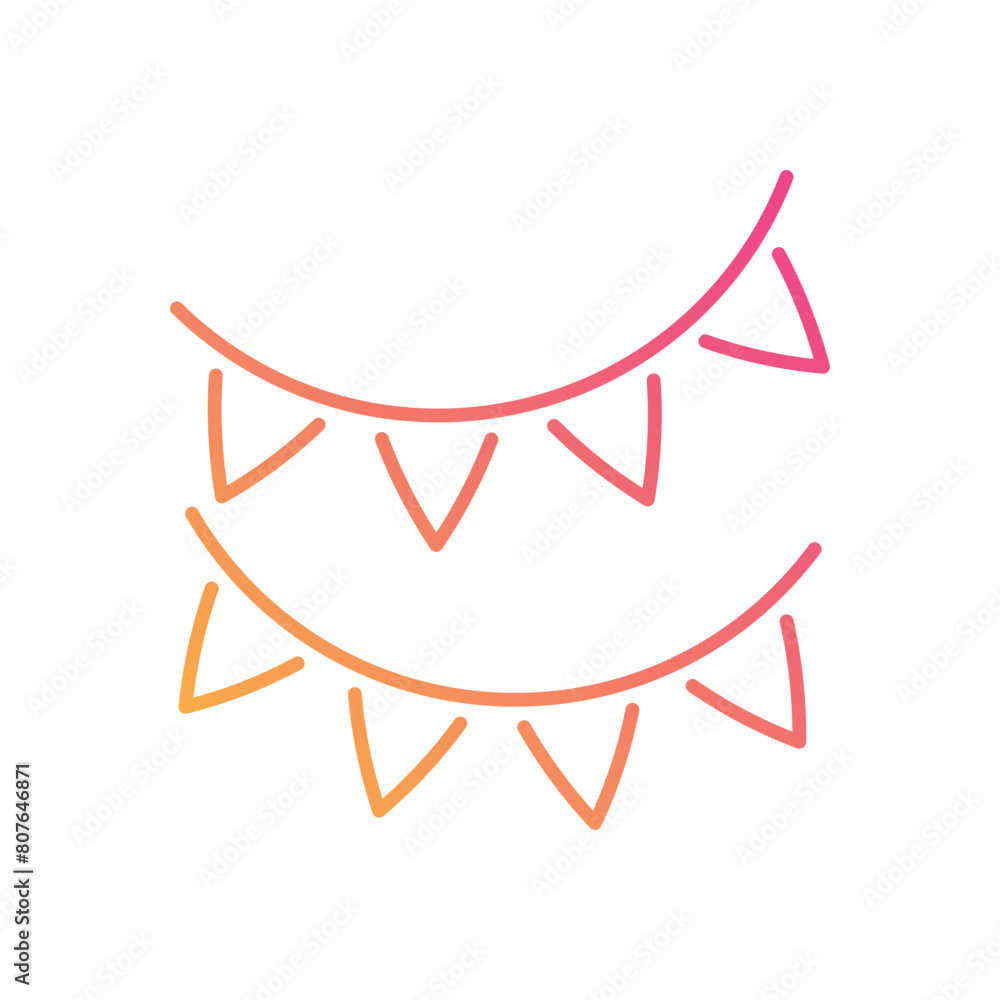 Bunting vector icon Bunting vector icon