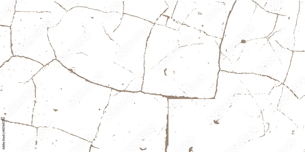 Obraz premium Home building problem. Wall cracked. Black grunge effect on white background, cracked ground, ground distress texture, damage texture, scratch texture