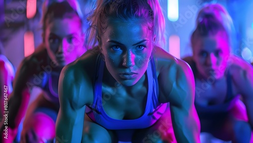 Highenergy 4K footage of women showcasing strength and determination at a fitness event. Concept Fitness Event, Women Empowerment, Strength Training, High-Energy, Determination © Ян Заболотний