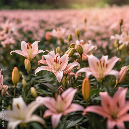 pink lily in the garden