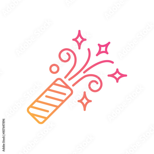 Party popper vector icon.