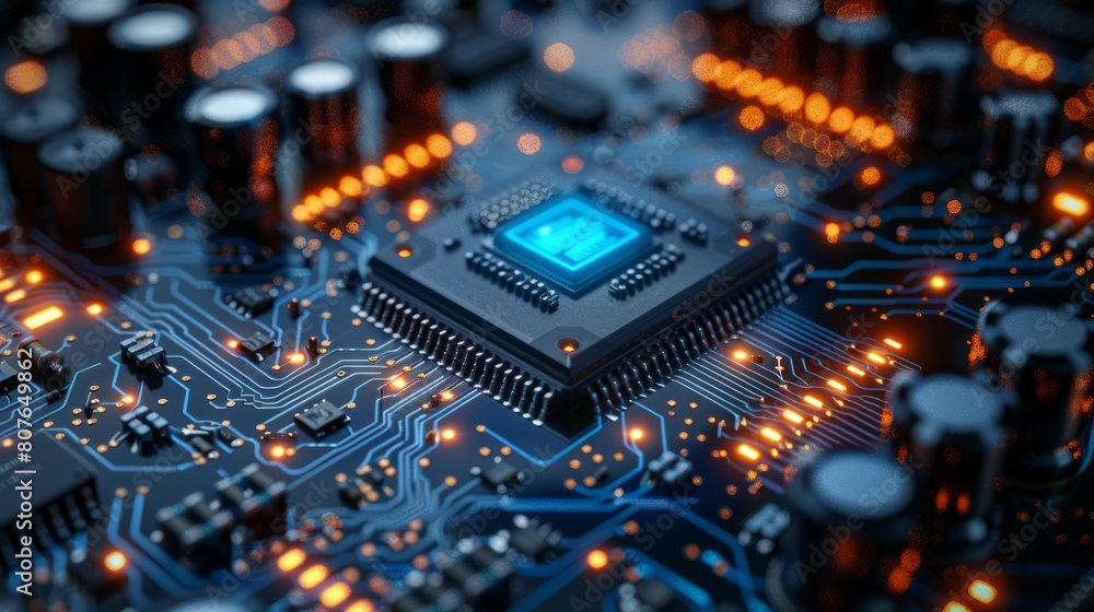 Circuit board illustration texture background design. Waves flow. Quantum explosion technology. Quantum computer technologies concepts. Futuristic blue circuit board background. Circuit board illustration texture background design. Waves flow. Quantum explosion technology. Quantum computer technologies concepts. Futuristic blue circuit board background.