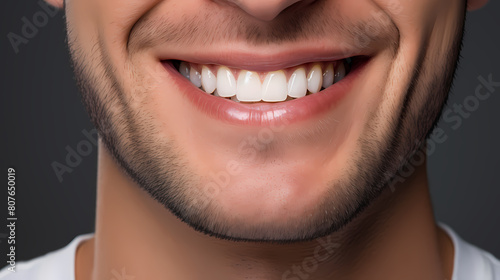 Close-up of smiling male with perfect teeth © xuan