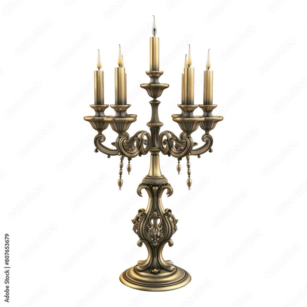 Candelabra Isolated on transparent background.