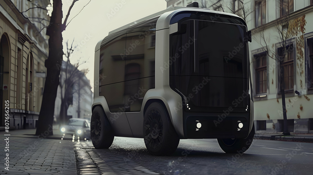 a concept vehicle optimized for efficient delivery and logistics in urban areas