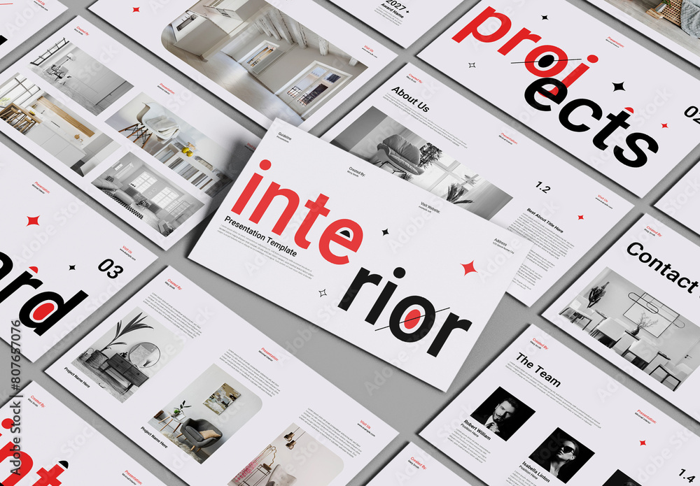 Interior Design Presentation Template Stock Template | Adobe Stock