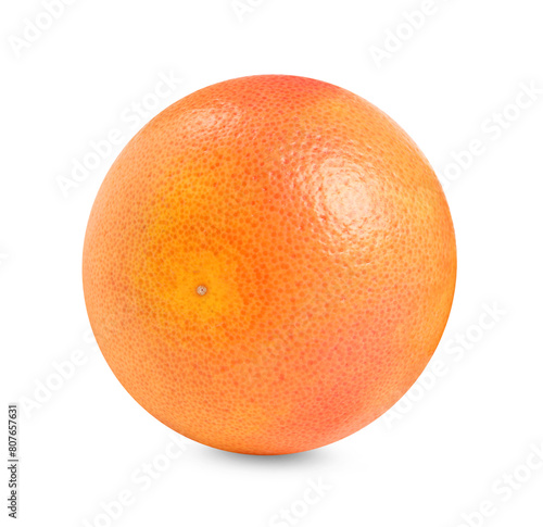 Citrus fruit. Whole fresh grapefruit isolated on white