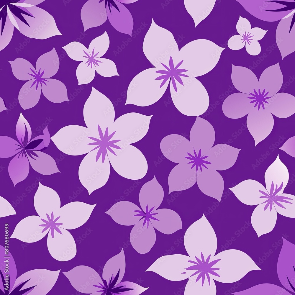 Seamless pattern of fragrant lilacs in shades of purple and lavender, Generative AI Seamless pattern of fragrant lilacs in shades of purple and lavender, Generative AI