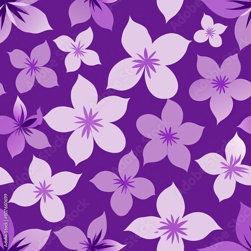 Seamless pattern of fragrant lilacs in shades of purple and lavender  Generative AI