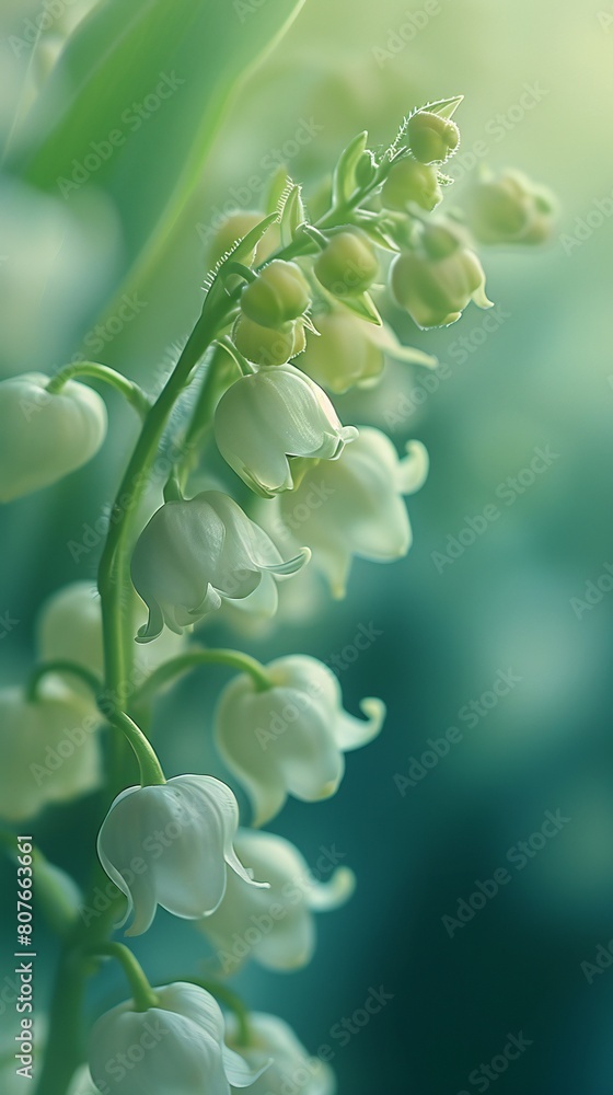 Observe the Lily-of-the-Valley's slow bloom, its delicate bells swaying in a gentle rhythm.