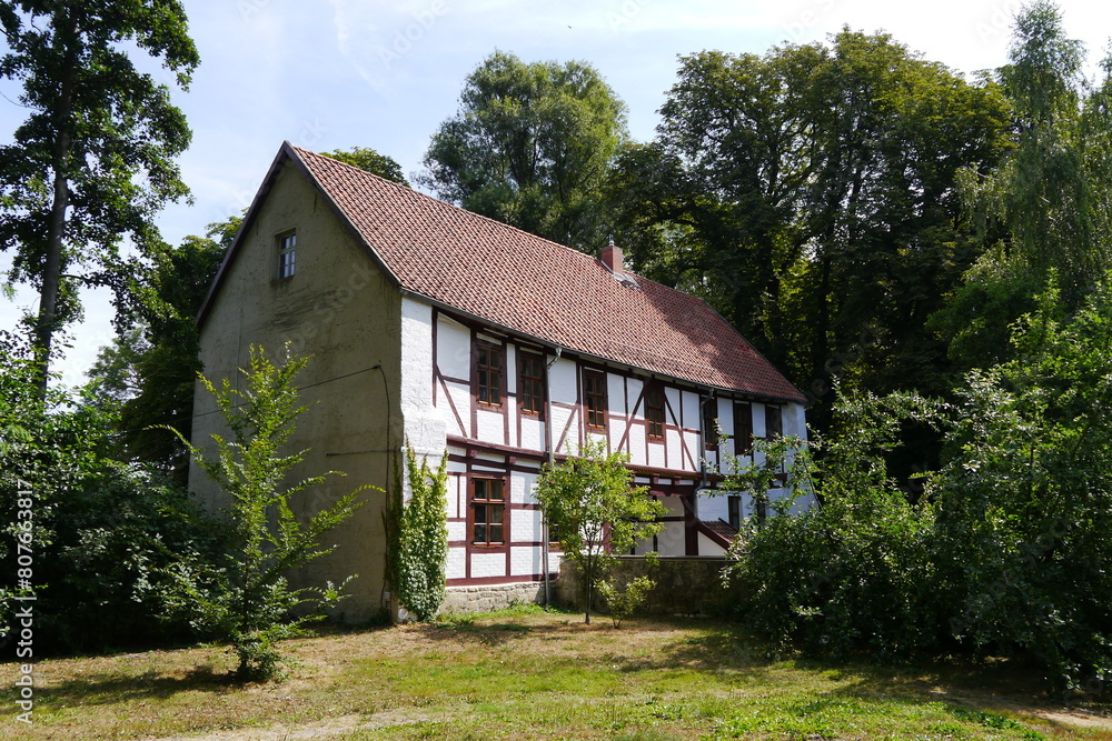 Fachwerkhaus auf der Burg Westerburg in Sachsen-Anhalt