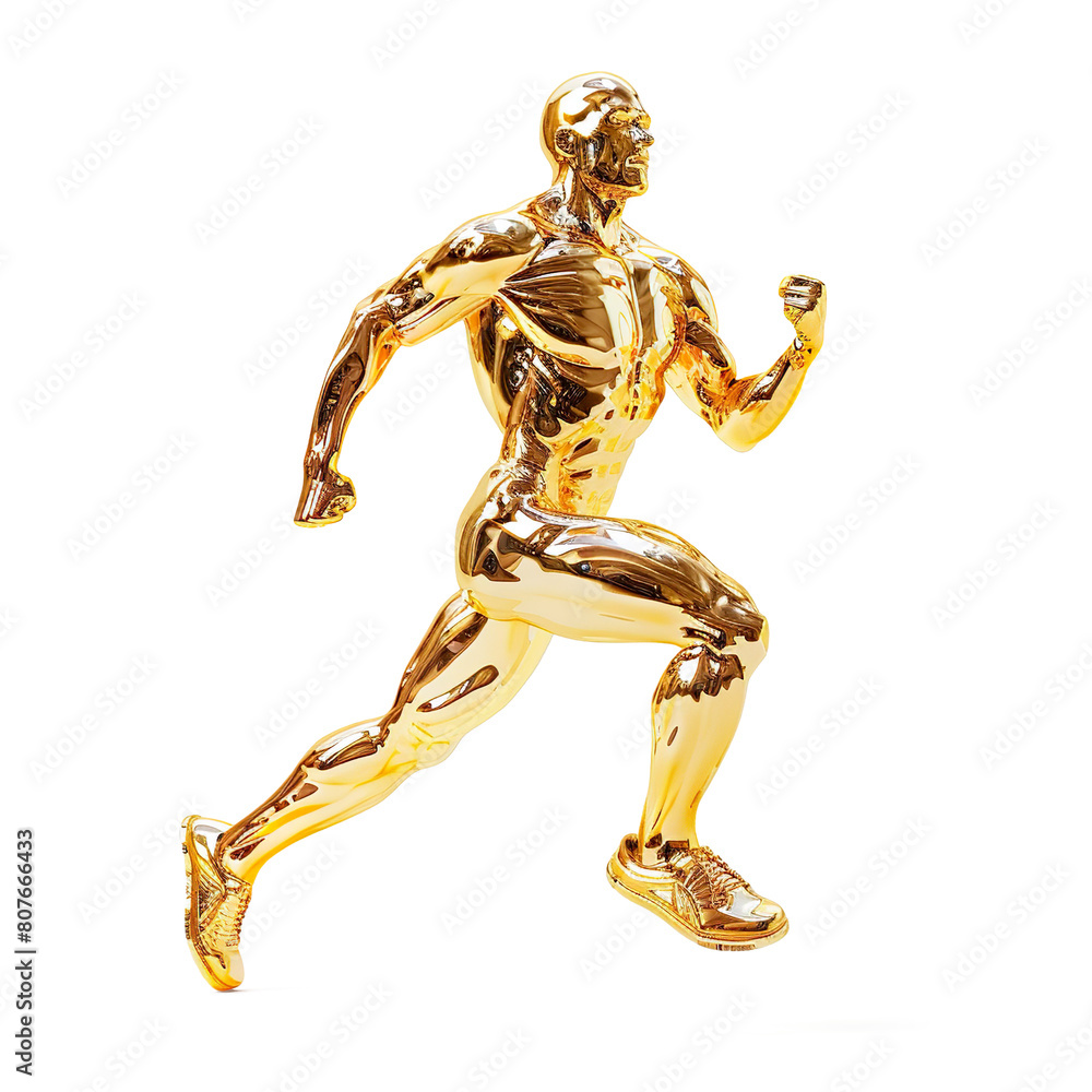 Golden Running Man Award trophy isolated on a transparent background
Golden Running Man Award trophy isolated on a transparent background