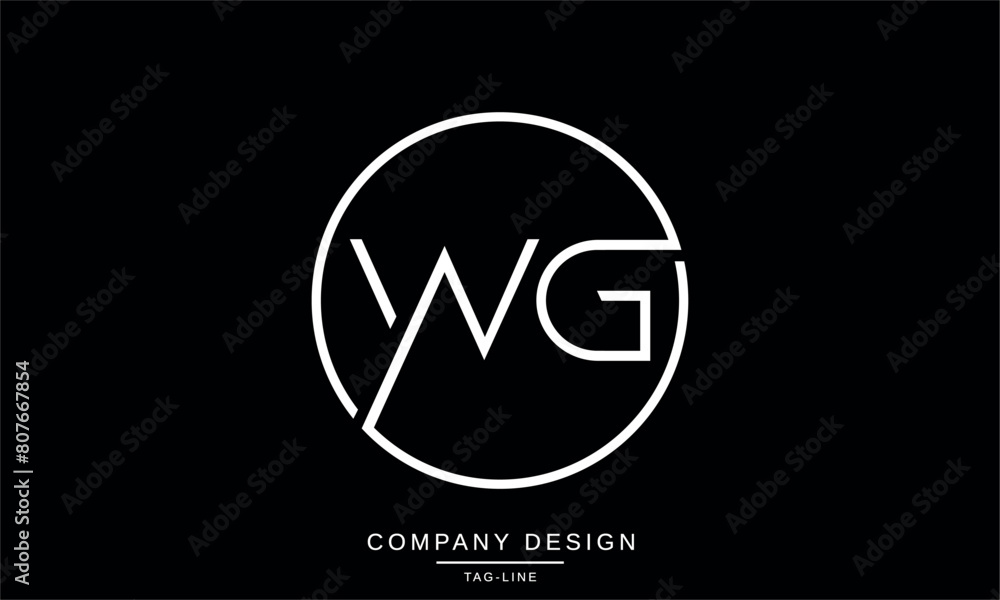 WG, GW Abstract Letters Logo Monogram Design Font Icon Vector Initials WG, GW Abstract Letters Logo Monogram Design Font Icon Vector Initials