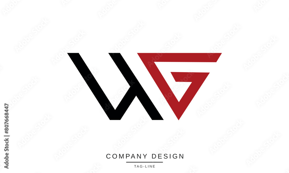 WG, GW Abstract Letters Logo Monogram Design Font Icon Vector Initials WG, GW Abstract Letters Logo Monogram Design Font Icon Vector Initials