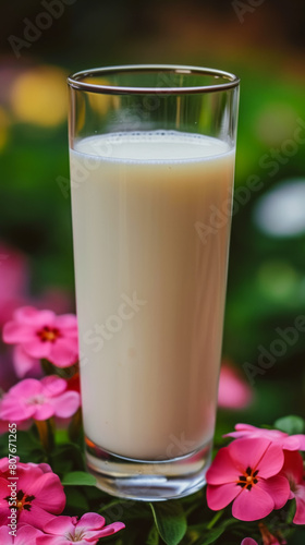 Milky goodness in a glass, creamy and comforting, evoking memories of simplicity