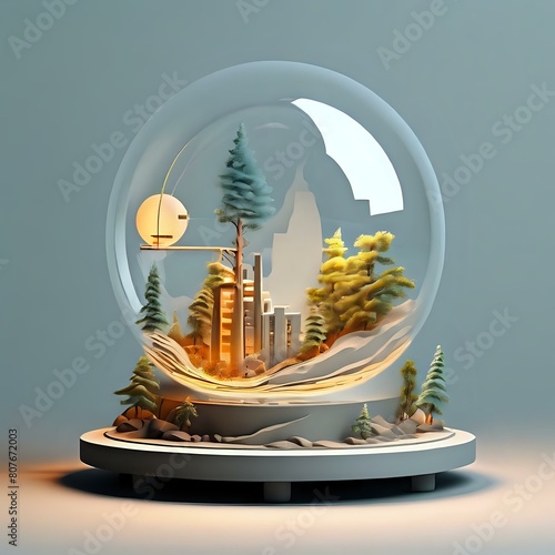 Nature Encased in a Snow Globe   © joe