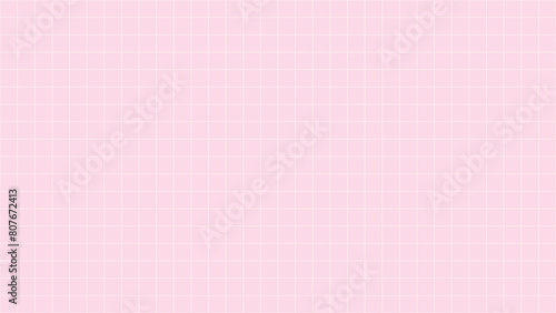 かわいいピンクのシンプルなグリッド背景、アスペクト比16:9