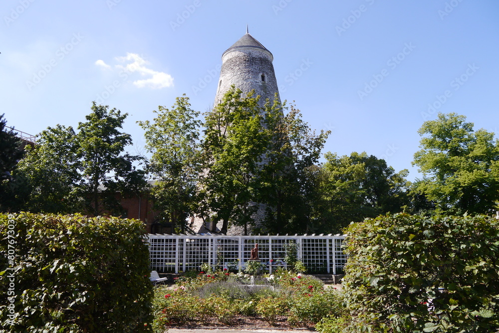 Obraz premium Soleturm und Kurpark im Kurort und Heilbad Bad Salzelmen in Schönebeck Elbe in Sachsen-Anhalt