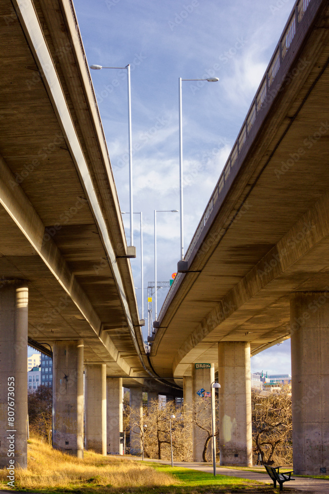 Ekelund's bridge in Stockholm from the underside Ekelund's bridge in Stockholm from the underside