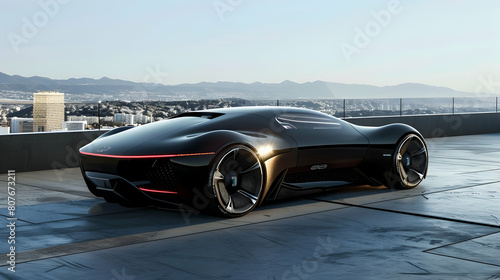 concept car with advanced biometric security features © Pik_Lover