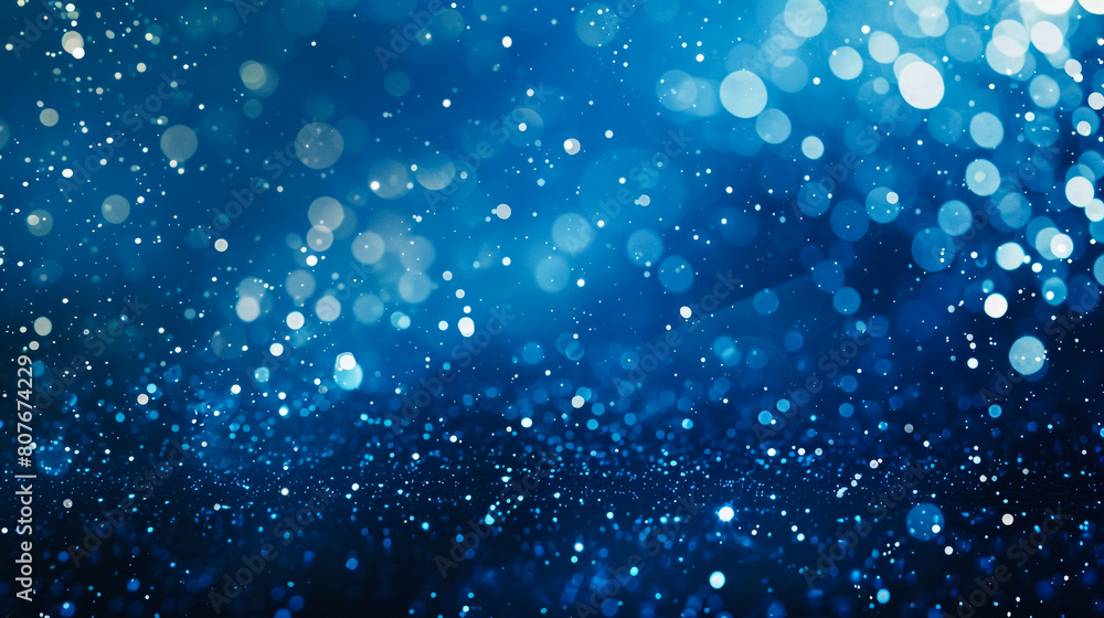 Blue Festive Christmas elegant abstract background with bokeh lights and stars. Blue Festive Christmas elegant abstract background with bokeh lights and stars.