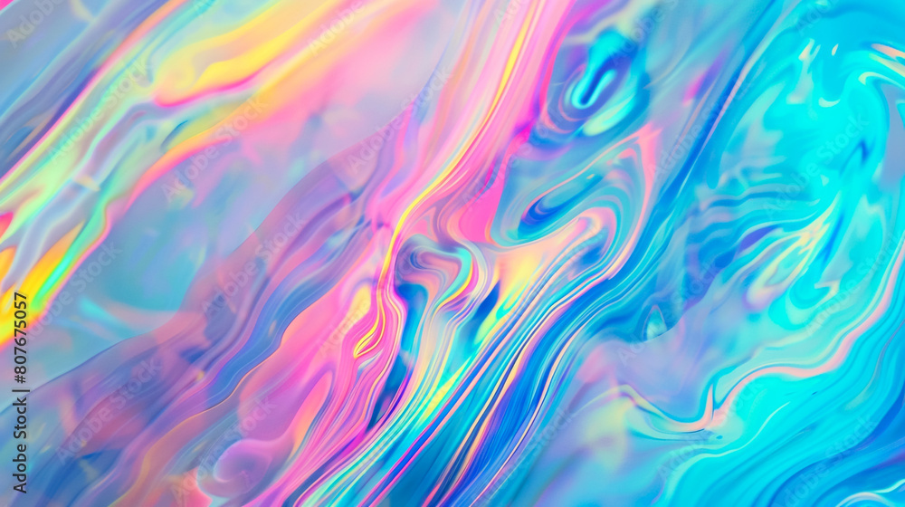 Blurred Colored Abstract Background Smooth Transitions of Iridescent Colors with a Rainbow Effect 