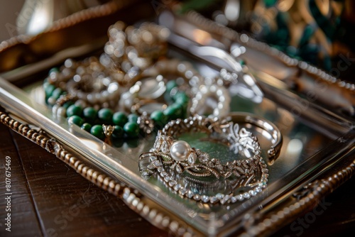 Elegant olive jewelry displayed