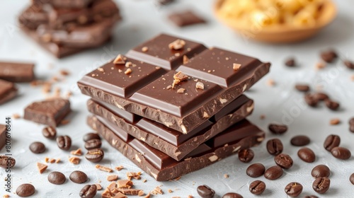 Delicious Gourmet Delights: Tempting Coffee Beans and Chocolate - 4K HD Wallpaper