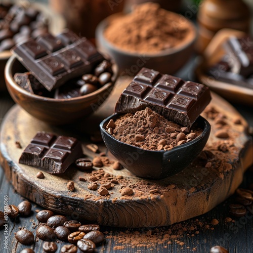 Delicious Gourmet Delights: Tempting Coffee Beans and Chocolate - 4K HD Wallpaper