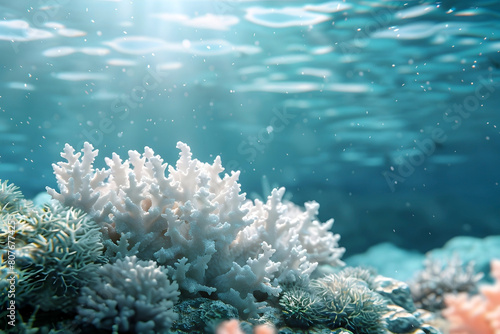 Captivating Coral Reef in Crystal-Clear Oceanic Waters,a Vibrant Reminder of Marine Ecosystem Preservation